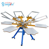6 Color 6 Station Desktop T-shirt Screen Printer