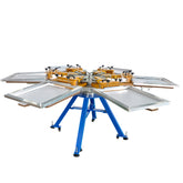 6 Color 6 Station Desktop T-shirt Screen Printer | Top view Xtek Digital
