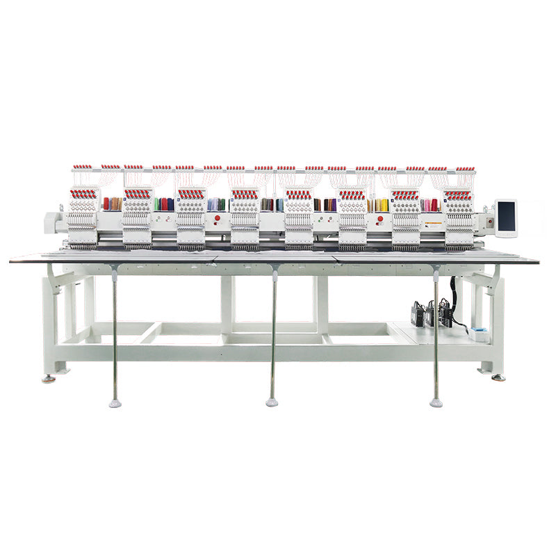 Automatic and Computerized 8 Heads 9 Needles Embroidery Multifunctional Embroidering Machine with Cap/flat/garment