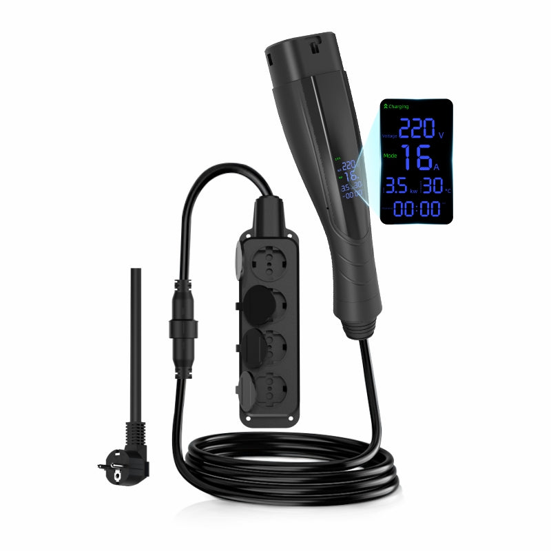 Portable EV Charger ,SAE J1772 Portable Electric Vehicle Charging Cable 3m/5m/10m/15m
